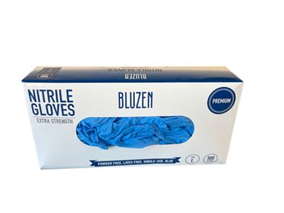 BluZen Nitrile Disposable Exam Gloves, X-Strength, 100 ct.