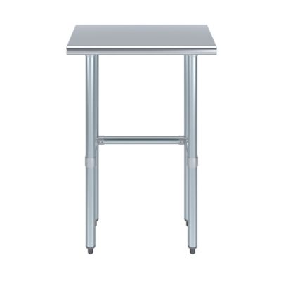 Image showing  14 in. x 24 in. Metal Table with Open Base