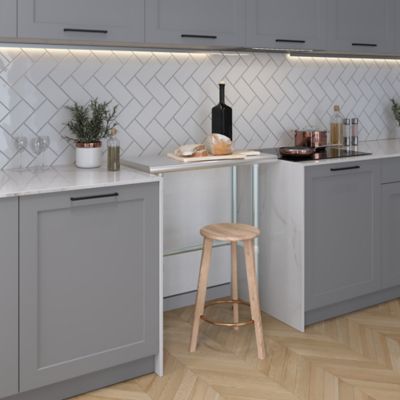 Image showing 5 th AmGood 14 x 30in. Metal Table with Open Base