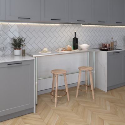 Image showing 5 th AmGood 14 x 60in. Metal Table with Open Base