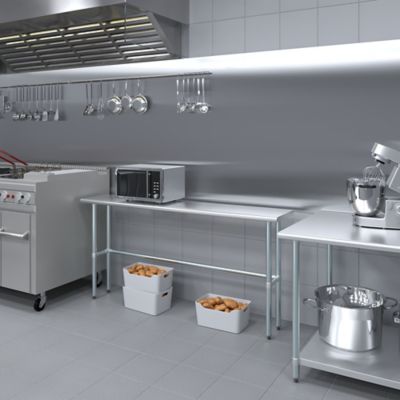 Image showing  14 x 72in. Metal Table with Open Base