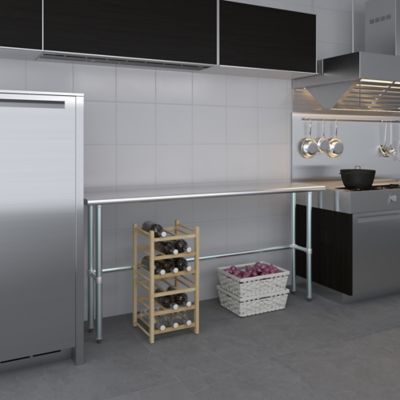 Image showing 6 th AmGood 14 x 72in. Metal Table with Open Base