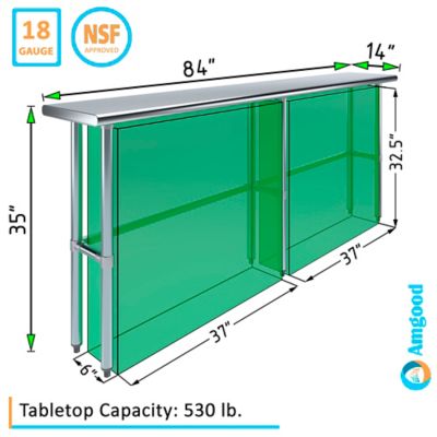 Image showing  14 x 84in. Metal Table with Open Base