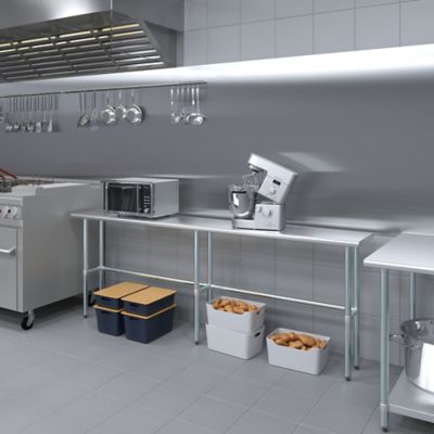 Image showing  14 x 96in. Metal Table with Open Base