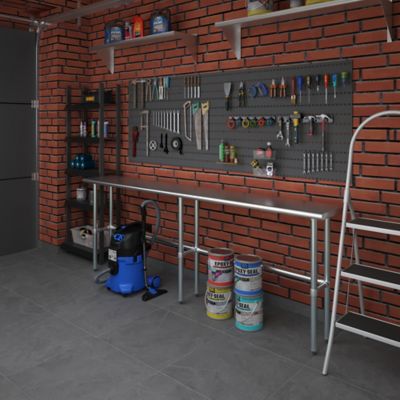 Image showing  14 x 96in. Metal Table with Open Base