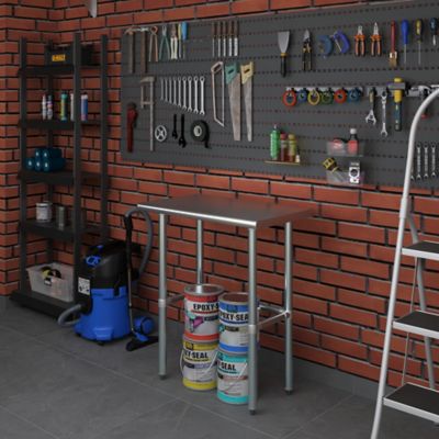 Image showing  18 x 30in. Metal Table with Open Base