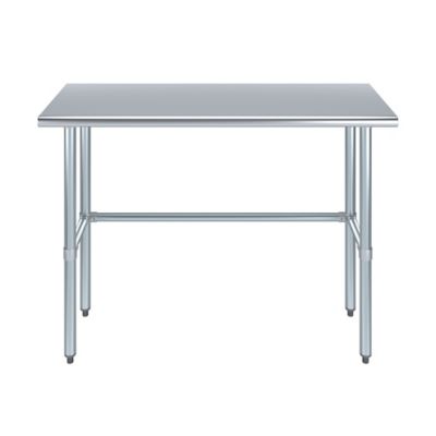 Image showing  18 x 48in. Metal Table with Open Base