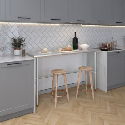 Image showing 5 th AmGood 18 x 60in. Metal Table with Open Base