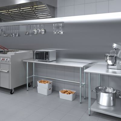 Image showing  18 x 72in. Metal Table with Open Base