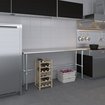 Image showing 6 th AmGood 18 x 72in. Metal Table with Open Base