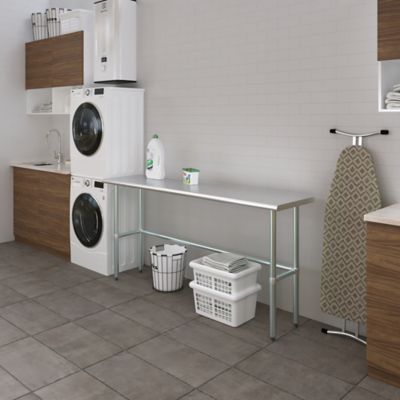 Image showing 7 th AmGood 18 x 72in. Metal Table with Open Base