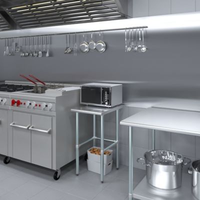 Image showing  24 x 18in. Metal Table with Open Base