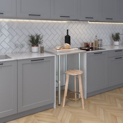 Image showing 5 th AmGood 24 x 24 in. Metal Table with Open Base