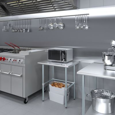 Image showing  24 x 30in. Metal Table with Open Base