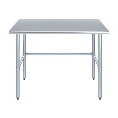 Image showing  24 x 48in. Metal Table with Open Base