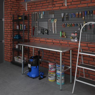 Image showing  24 x 60in. Metal Table with Open Base