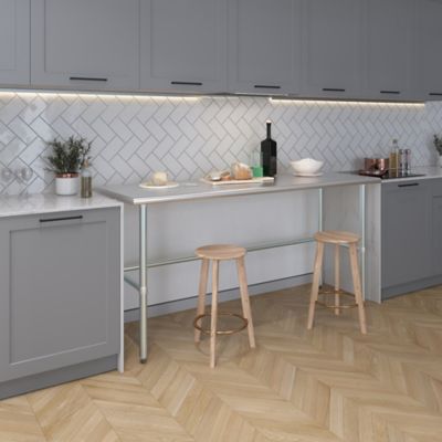 Image showing 5 th AmGood 24 x 72in. Metal Table with Open Base