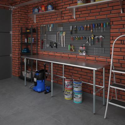 Image showing  24 x 96in. Metal Table with Open Base