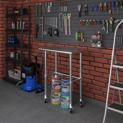 Image showing  18 x 30in. Open Base Table with Wheels