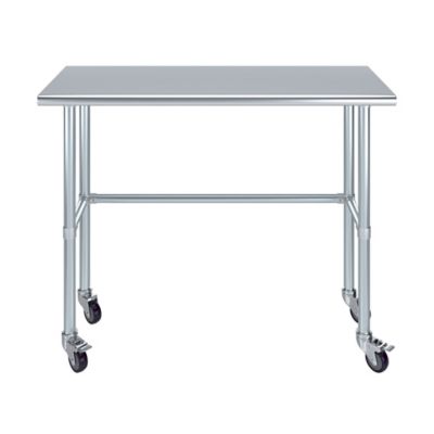 Image showing  18 x 48in. Open Base Table with Wheels