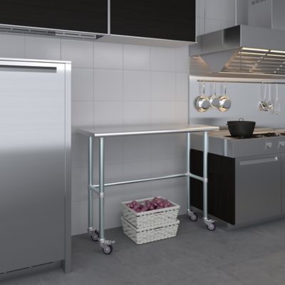 Image showing  18 x 48in. Open Base Table with Wheels