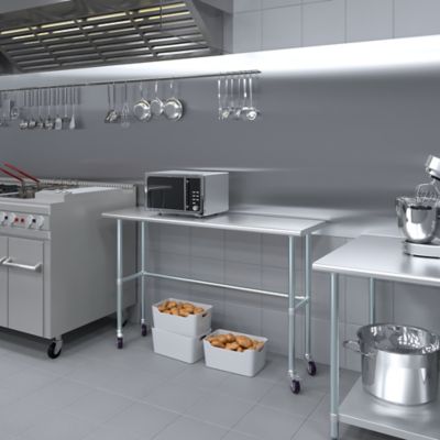 Image showing  18 x 60in. Open Base Table with Wheels