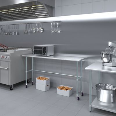 Image showing  18 x 72in. Open Base Table with Wheels