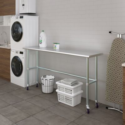 Image showing 7 th AmGood 18 x 72in. Open Base Table with Wheels