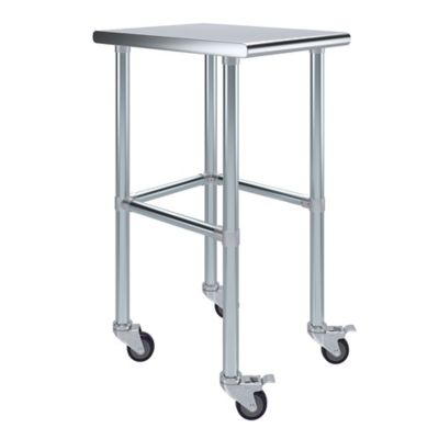 AmGood 24 x 18in. Open Base Table with Wheels