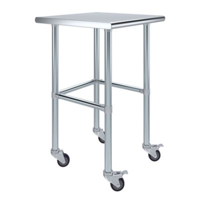 AmGood 24 x 24in. Open Base Table with Wheels