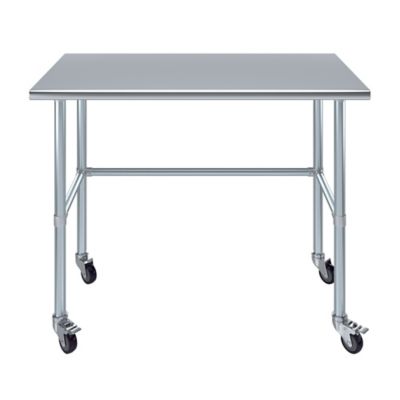Image showing  24 x 48in. Open Base Table with Wheels