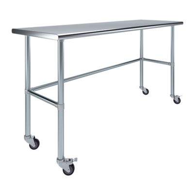 AmGood 24 x 72in. Open Base Table with Wheels