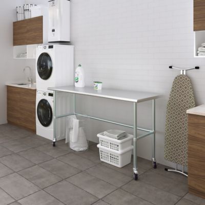 AmGood 24 x 72in. Open Base Table with Wheels