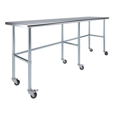 AmGood 24 x 96in. Open Base Table with Wheels