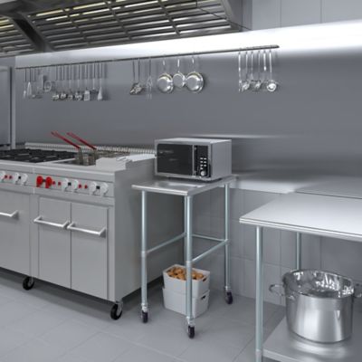 Image showing  30 x 18in. Open Base Table with Wheels