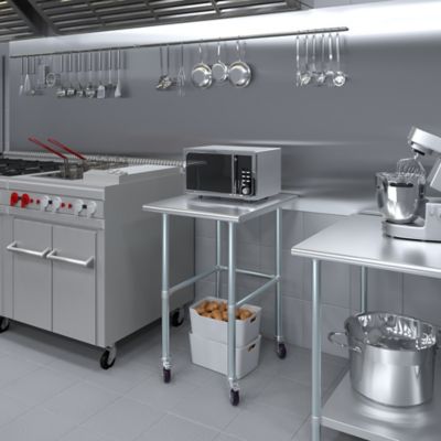 Image showing  30 x 24in. Open Base Table with Wheels