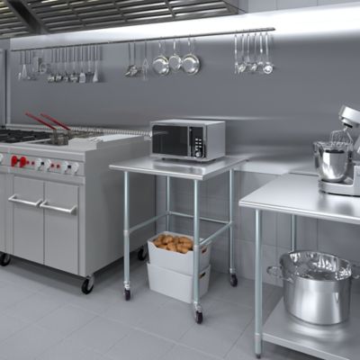 Image showing  30 x 30in. Open Base Table with Wheels