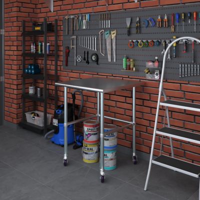 Image showing  30 x 30in. Open Base Table with Wheels