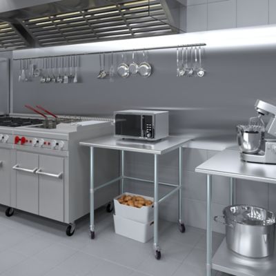 Image showing  30 x 36in. Open Base Table with Wheels