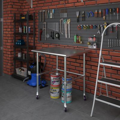 Image showing  30 x 36in. Open Base Table with Wheels