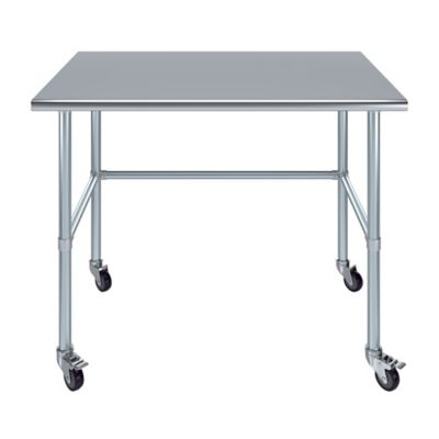 Image showing  30 x 48in. Open Base Table with Wheels