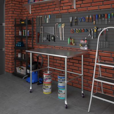 Image showing  30 x 48in. Open Base Table with Wheels