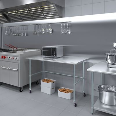 Image showing  30 x 60in. Open Base Table with Wheels