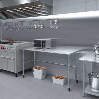 Image showing  30 x 72in. Open Base Table with Wheels