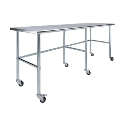 AmGood 30 x 96in. Open Base Table with Wheels