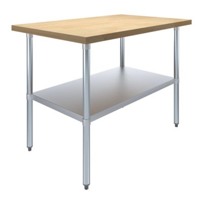 AmGood Maple Wood Top Table, 30 x 48in.