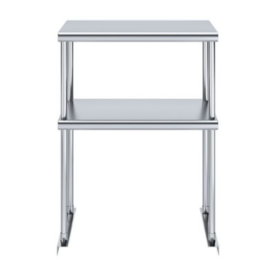 Image showing  12 in. x 24 in. Metal Double-Tier Shelf
