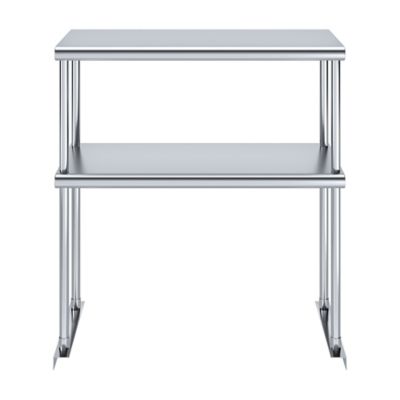 Image showing  12 in. x 30 in. Metal Double-Tier Shelf