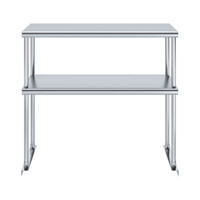 Image showing  12 in. x 36 in. Metal Double-Tier Shelf