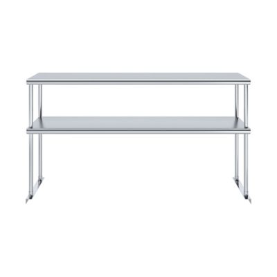 Image showing  12 in. x 60 in. Metal Double-Tier Shelf